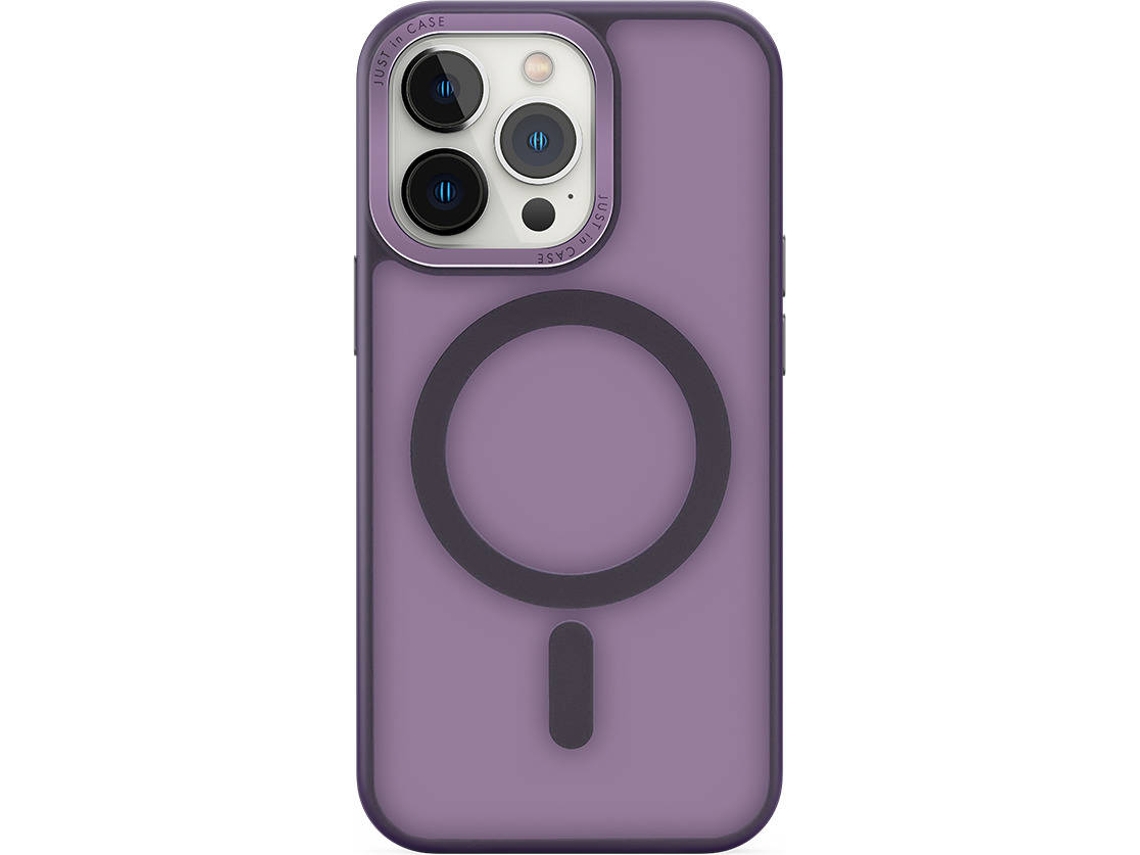Capa JUST IN CASE  Magsafe iPhone 16  Pro  Max (Roxo)