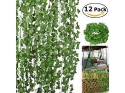 12pçs 200cm plantas de simulação folhas de hera verde falsa videira flor artificial decoração de cordas TEMPSA