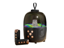 Máquina De Karaokê Infantil Bluetooth Com 2 Microfones Sem Fio Alto Falante De Karaokê Portátil E Reprodutor De Música Com Luz Led Para Pre Yizhood