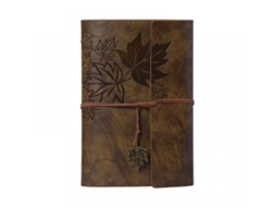 Caderno Vintage Em Couro Com Estampa De Folha De Bordo, 16,5 X 23,5 Cm, 80, Desenho, Formato A5, Ideal Para Presente. Em Branco
