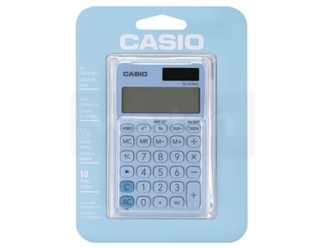 Calculadora Básica CASIO SL-310UC-LB Azul Claro (10 dígitos)