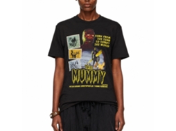 Rockinstone Horror Movies Mummy With Photographs Black Adult T-shirt Size:s