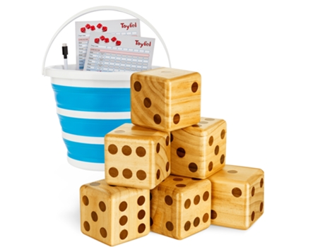 Jogo de Dados Chuck Madeira de Pinho TOYFEL