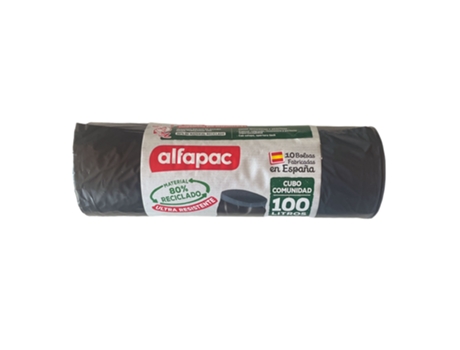Sacos de Lixo ALFAPAC 10U 'Balde Comunitário' 84X105Cm de 100L