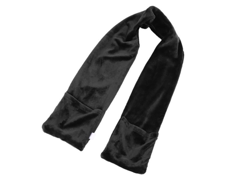 Lenço Macia Unissexo Qiilu Aquecido Modelo Carregamento Veludo Preto (145 Cm)