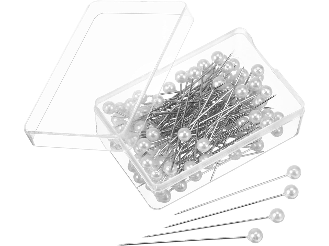 100 Alfinetes Com Cabeça De Pérola Para Costura Diy
