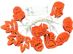 Luzes Led Decorativas 165m 10 Lâmpadas Sem Bateria com Desenhos de Esquilo, Ouriço e Folha de Bordo. SFUSHOS