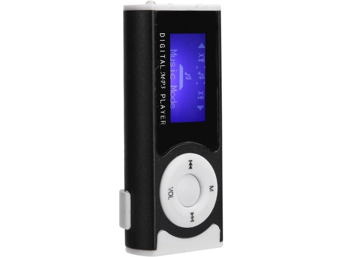 Reprodutor de música MP3 portátil YURU com tela LCD, lanterna LED, suporte até 16GB | S/MARCA