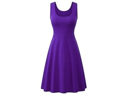 VESTIDO Fasst de verão sexy com decote quadrado e saia plissada