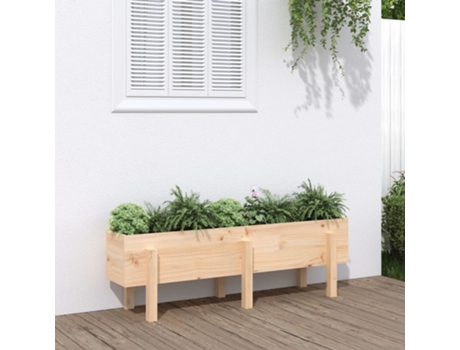 Canteiro Elevado De Jardim 121X30X38 cm Madeira De Pinho Maciça VIDAXL