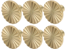 Conjunto De 6 Puxadores Decorativos Dourados Para Gavetas.