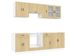 Kitchen Cabinet Set, Kitchen Cabinet Sets Vidaxl Marrom Madeira Processada (n/a)