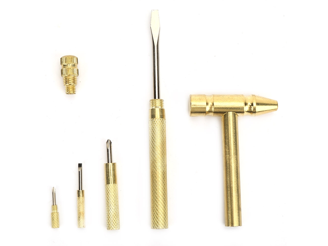 Kit de Ferramentas 6 em 1 Multifunção Prata de Cobre