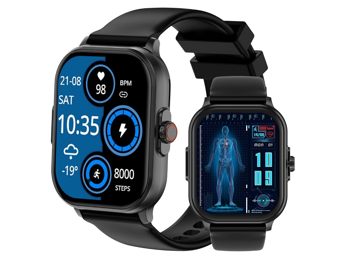 Smartwatch E02 Android e Ios-Preto