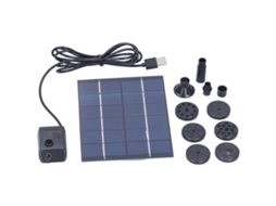 Fonte Solar 2w com Painel e Bomba de Água Kit para Jardim Lago Decoração Exterior | S/MARCA