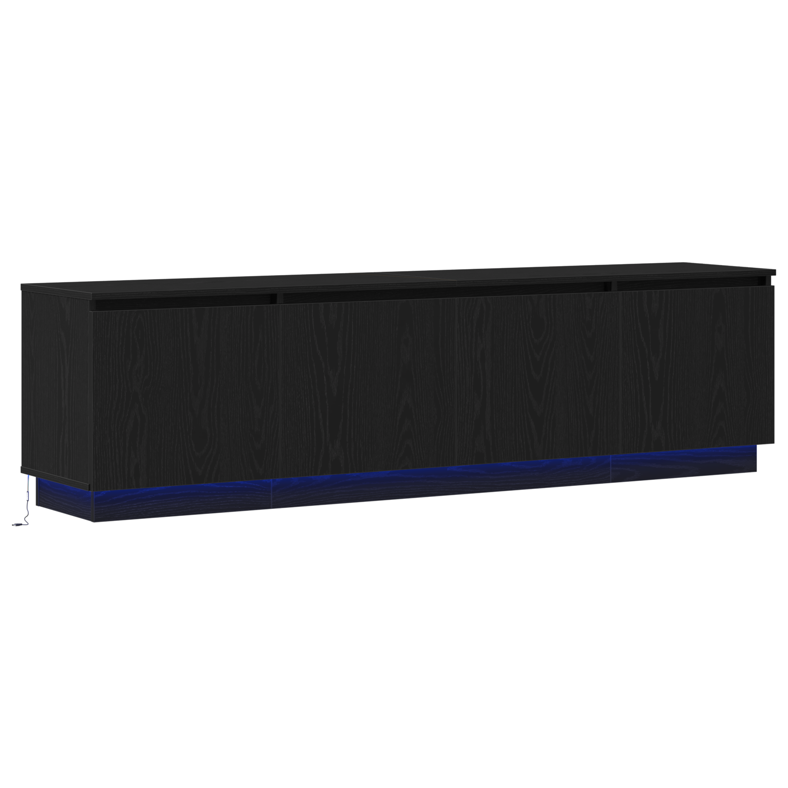 Conjunto 1 Suporte Para Tv Vidaxl Preto Derivados De Madeira (180 X 38 X 49 Cm)