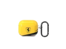 Capa Para Airpods 3 Ferrari Silicone Antichoque Amarelo Brilvibera