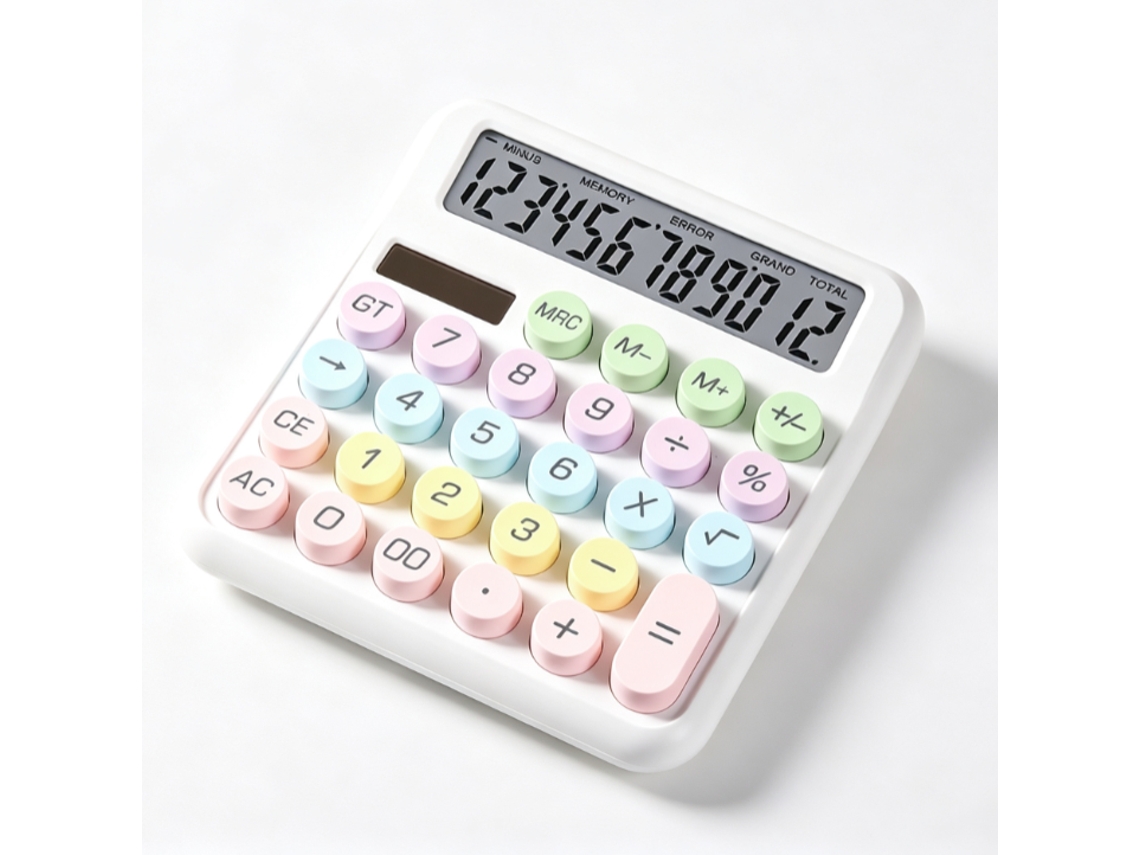 Calculadora Movida A Energia Solar Que Funciona Com Pilhas Aaa (pilhas Não Incluídas), Ideal Para Uso No Escritório Ou Na Universidade.