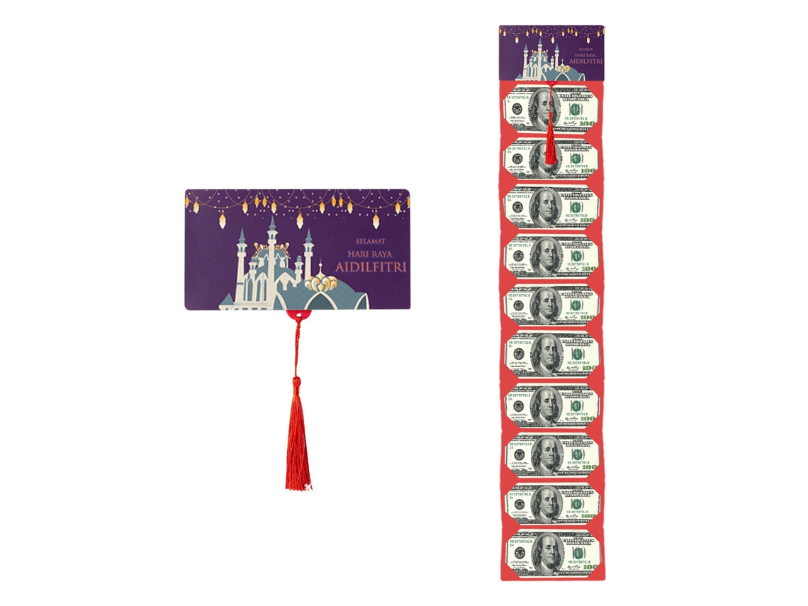 Envelopes Verdes de Dobrar Vermelhos com Design Criativo e Burlões, 10 Compartimentos LAXISCREED