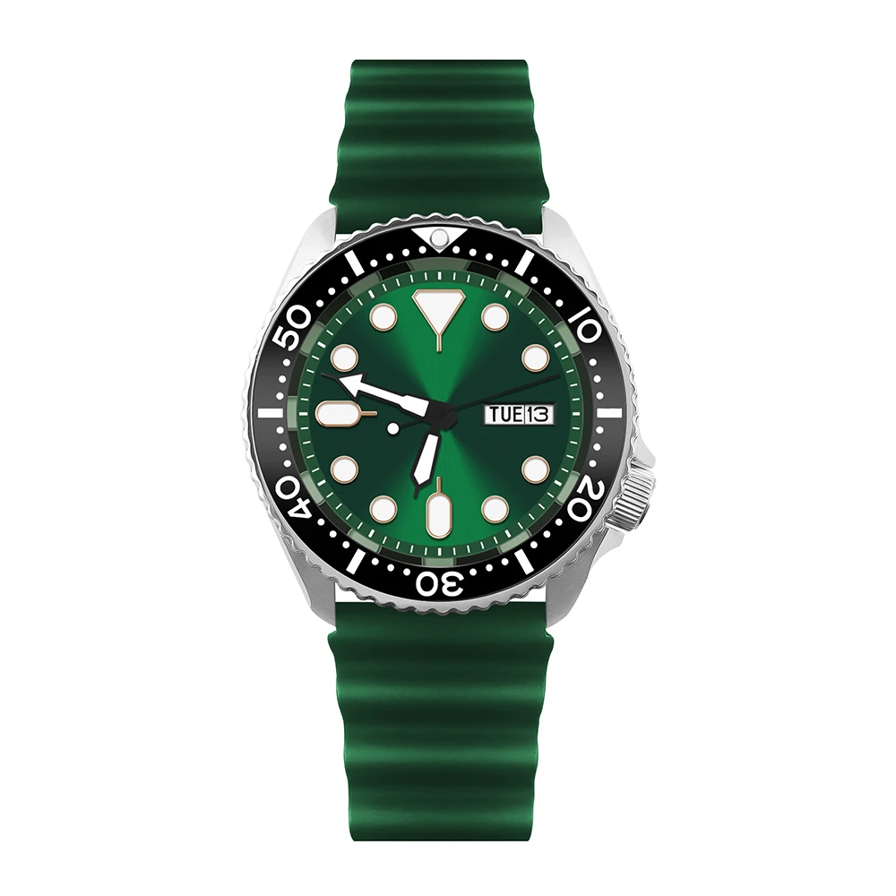 Relógio Masculino Automático Mecânico (verde) De 41 Mm, Cristal De Safira Com Luminescência E Resistência À Água.