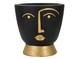 Vaso Tribal -b- Cm Ø 25x25 Único / Preto Dourado
