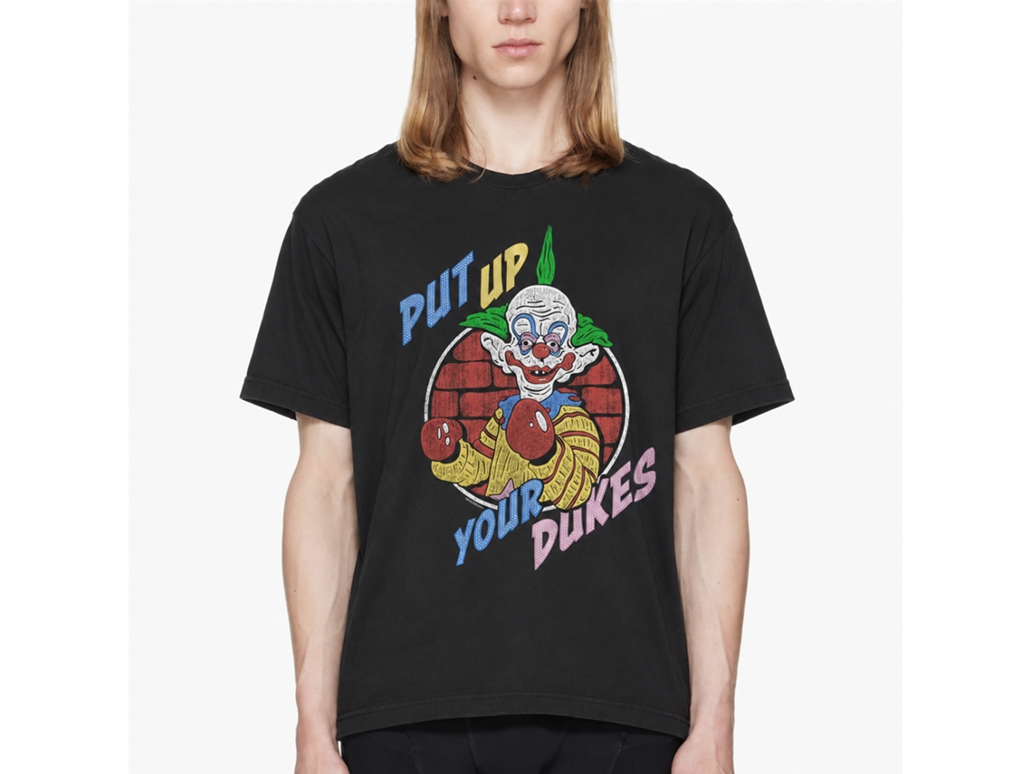 Rockinstone Killer Klowns Put Up Your Dukes Black Adult T-shirt Size:l