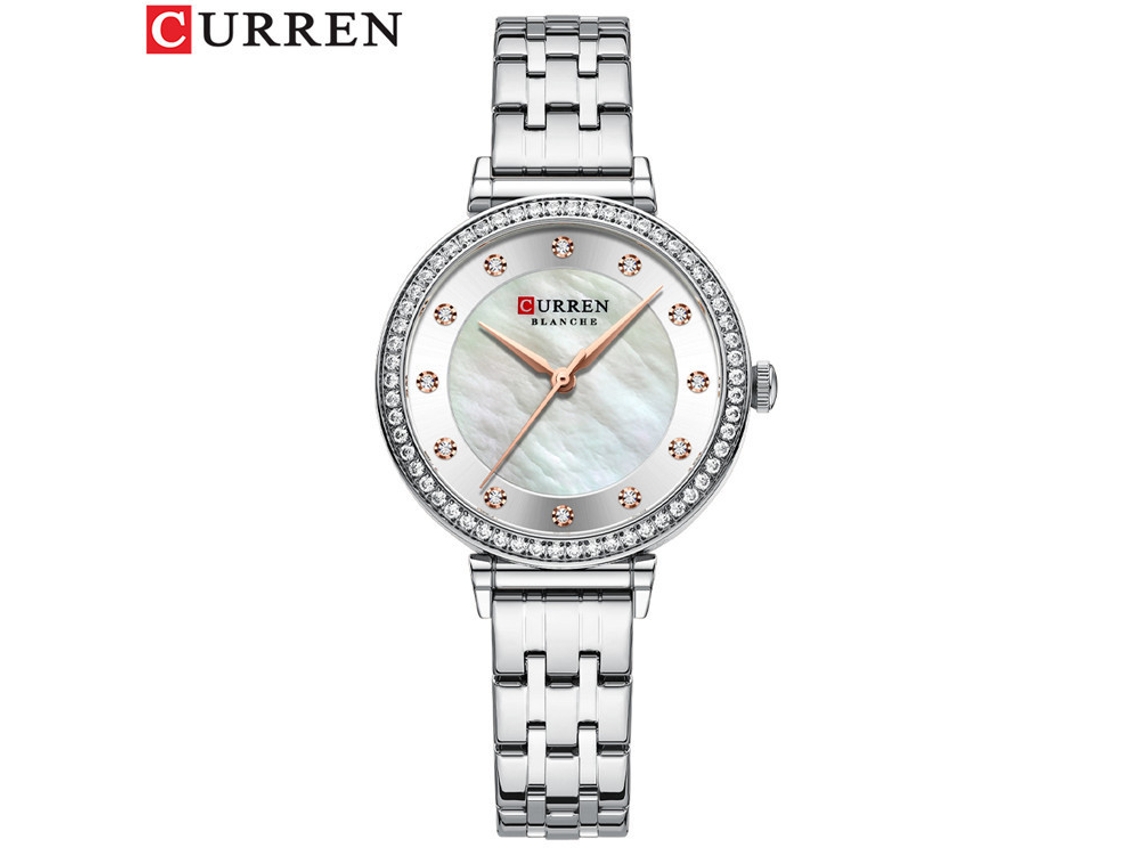 Relógio Feminino De Quartzo Com Diamantes, Elegante E Resistente À Água, Com Pulseira De Aço.