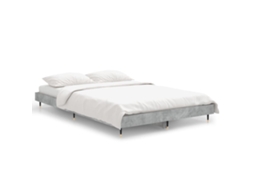 Bed Frame, Bed Frames Vidaxl Cinzeto Madeira Processada (120 X 190 Cm)