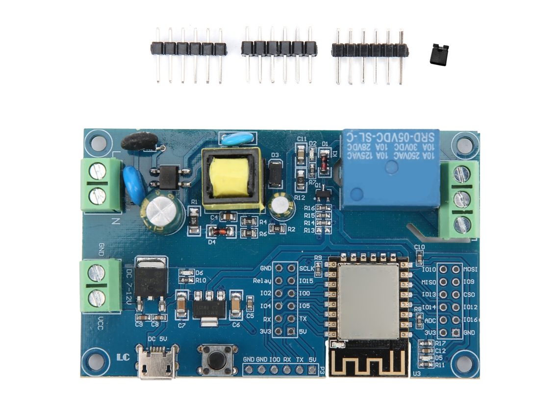 Módulo de Relé de Canal Simples Placa de Desenvolvimento Diy Wifi com Esp8266 Componente Eletrônico