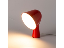 Candeeiro De Mesa Em Abs Vermelho – Design Moderno E Compacto, Casquilho E14 (10 W Máx.)
