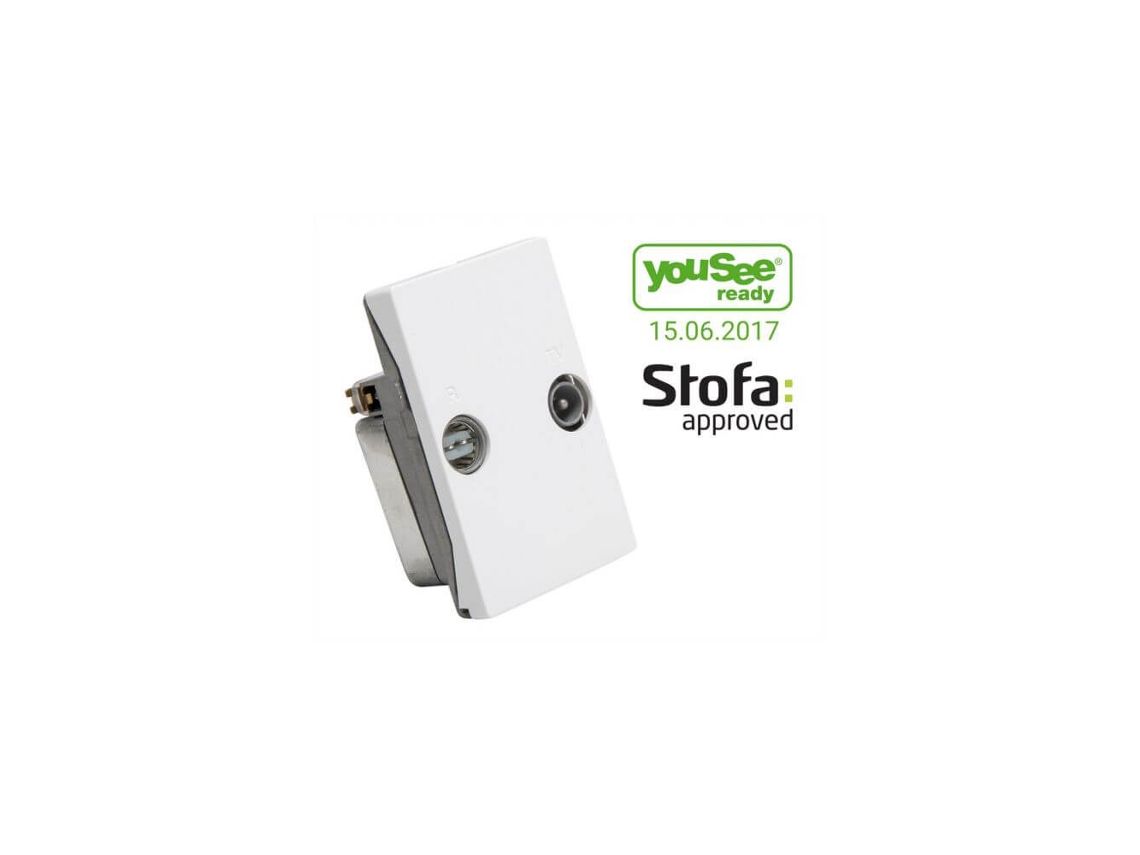 Tomada de Parede Fm/tv Td 263e Branca BRILVIBERA