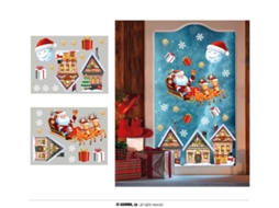 Pacote de 2 folhas eletrostáticas para janelas de Natal de 30x40 cm