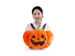 Mochila e Bolsa de Abóbora de Pelúcia para Halloween Saco de Doces Decorativo Laranja CHABERLU