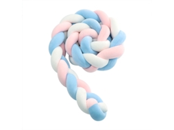 Protetor De Berço Trançado De Três Fios, Prevenção De Colisões, 300 Cm Rosa-azul Hexinyigjly