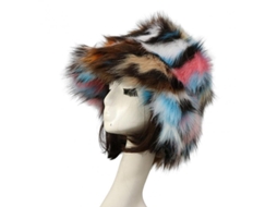 2026-gorro De Pescadora Mujer Oversize Con Aros Anchos Y Protección Para Orejas, Pelo Falso Suave Y Calientito Para Invierno Azul Cielo