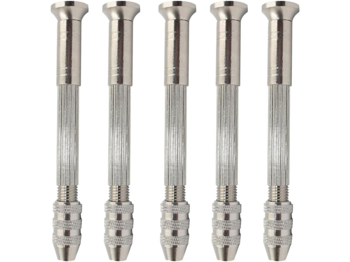 Brocas Manuais De Precisão, Ferramenta De Perfuração Em Aço Prateado, Conjunto De 5