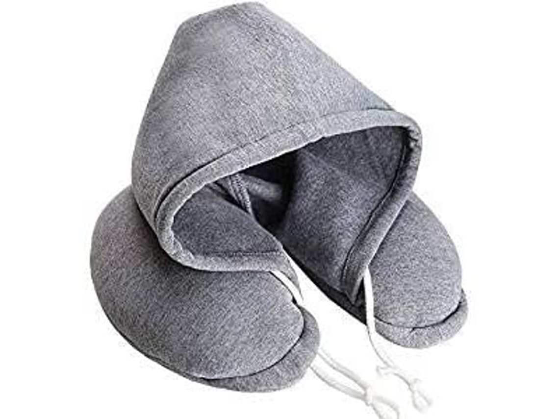 Travesseiro De Pescoço Com Capuz Macio E Confortável Para Viagens U Forma Apoio Cervical De Avião
