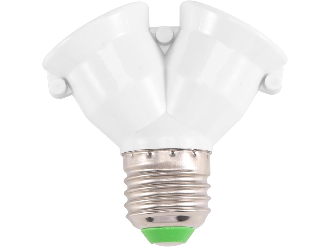 Adaptador Conversor De Lâmpada Led E27 1 2 E27 Com Base De Soquete Divisor Gokoco