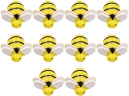 Artibetter 30 Abelha Amarela Tachinhas Decorativas Para Escolares E Decoração, Abs E Ferro Feitas, Ideais