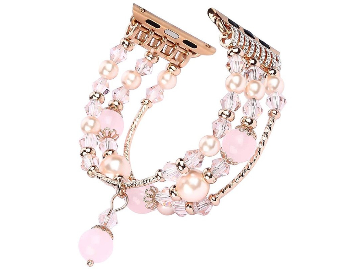 Joias Bracelete de Ágata para Iwatch Smartwatch Accessaries Rosa38-40Mm