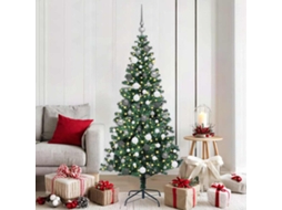 Vidaxl Árvore De Natal Artificial Pré-iluminada Verde 180 Cm
