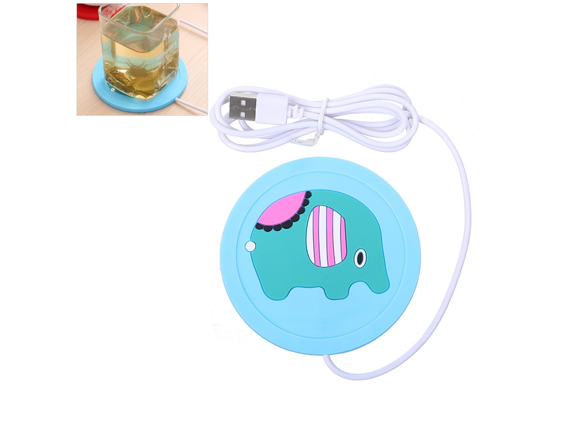 Base De Aquecimento Usb Em Silicone Laxiscreed, Novo Modelo De Elefante Azul, Temperatura Constante