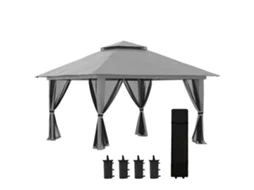 Pavilhão 4x4 M Cinza Escuro Uv Tela Teto Duplo VELTRIX