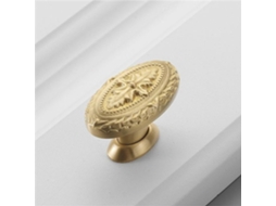 5269, Puxador De Luxo Para Móveis Em Cobre Puro Banhado A Ouro Claro, Com Um Único Furo Para
