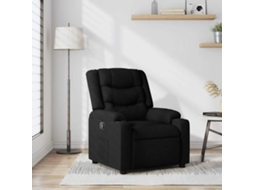 Vidaxl Poltrona Reclinável Tecido Preto