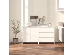 Aparadores 2 Pcs Madeira Processada Branco Dkd Home Decor