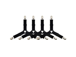 Triângulo-preto-4 Peças Suporte Para Lençóis Alças Suporte Para Lençóis