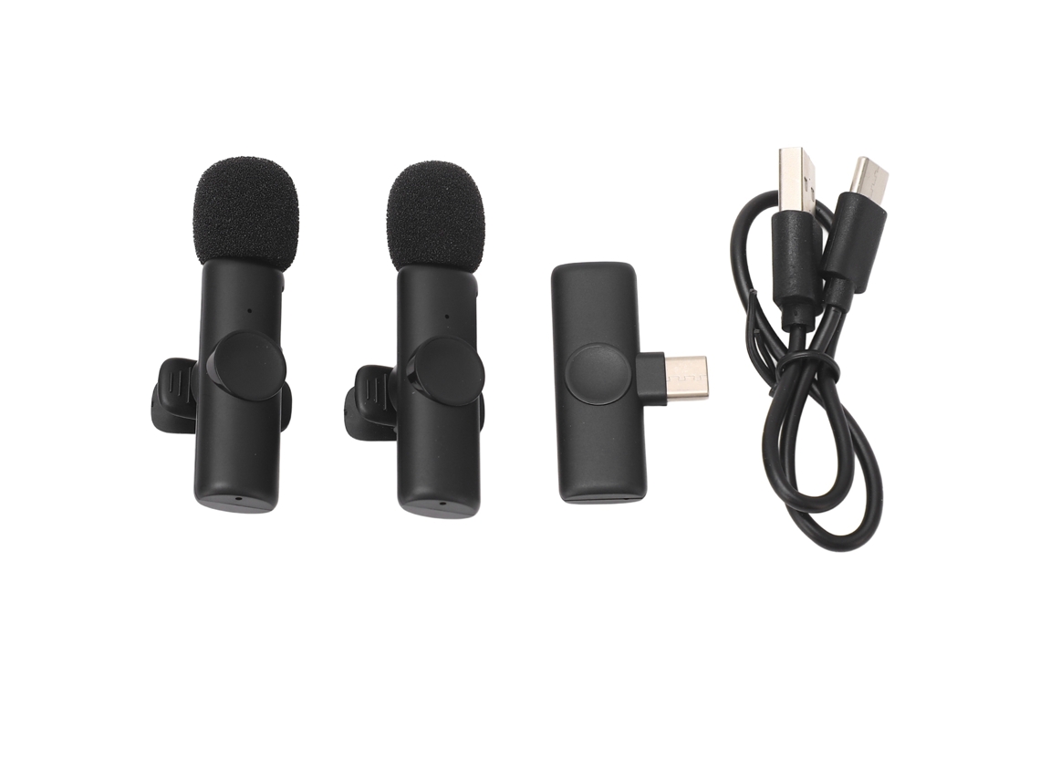 Microfone Lavalier Sem Fio Com Redução Automática De Ruído E Reverb Para Entrevista Ao Ar Livre E Transmissão Ao Vivo