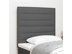 Vidaxl Cabeceira Cinza Escuro 80 Cm Tecido