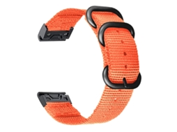 Bracelete de Aço Inoxidável 22Mm Três Voltas para Garmin Fenix 7/6 Pro/Forerunner 935/945 Laranja